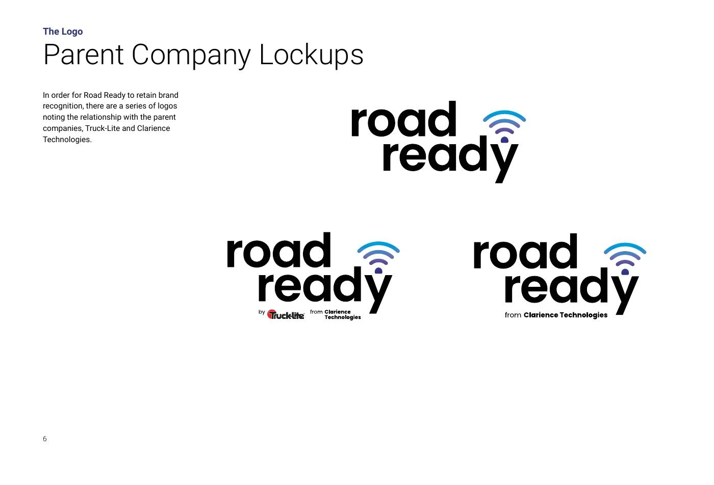Identity reference: parent-company logo relationships documented in the style guide.
